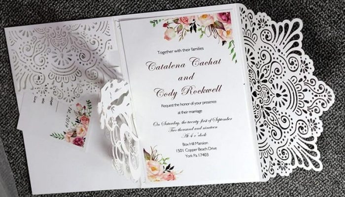 10 invitaciones madera o 3d+sobres - Imagen 2